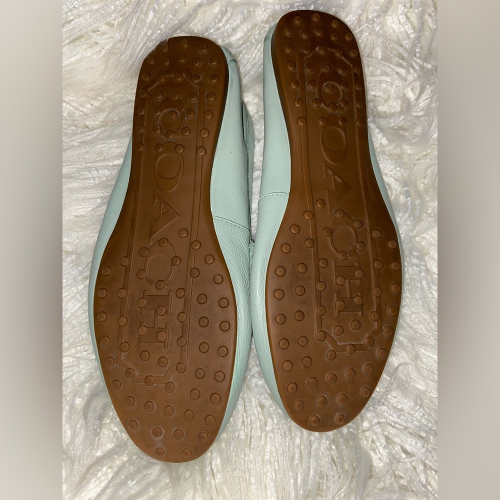 COACH Women's Shoes| Fredrica Loafers| Mint Green (Turquoise & Gold | Size: 10B - Picture 4 of 7